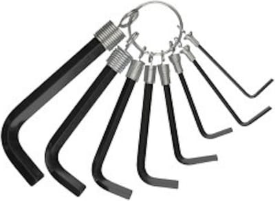 Set Inbussleutels aan Ring 8 stuks HEX