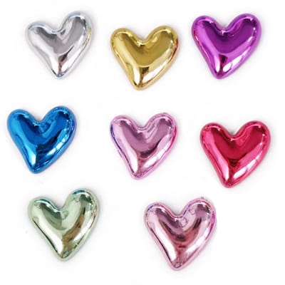 TLVX 8 stuks Leuke 3D Hartjes Magneten Glans / Gekleurde Koelkastmagneten / Vrolijke Speel- & Leer Magneet / School / Whiteboard / Valentijn / Boodschappenlijst / Notitie / Memo bord / Schoolbord / Magnetisch / Love You Spiegel Foto Magneetjes