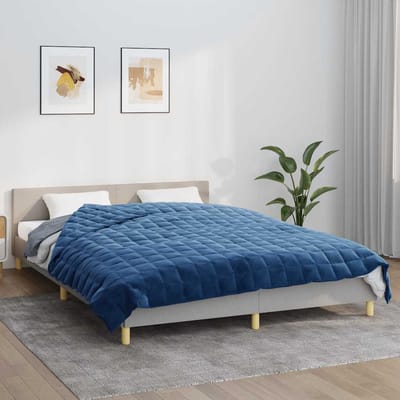 vidaXL - Verzwaringsdeken - 200x200 - cm - 9 - kg - stof - blauw