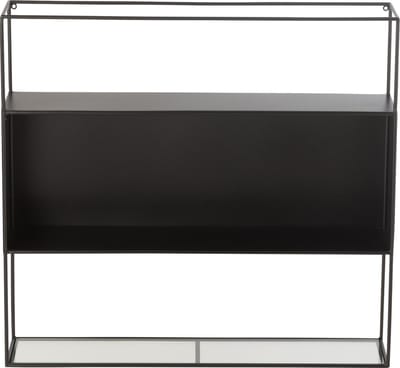 J-Line rek Seen - metaal/glas - zwart