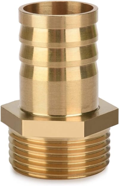 Koperen Slanguitloop, Slangconnector Plug Adapter 1" AG x 1" Uitloop (25mm) voor Tuin en Watergebruik