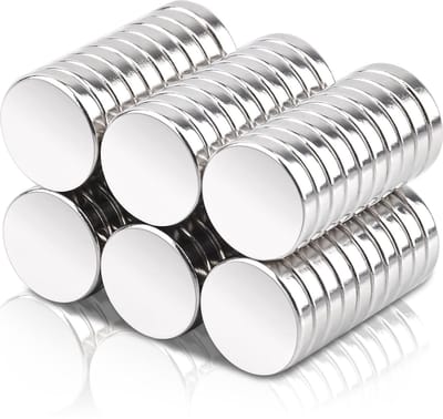 Kleine krachtige neodymium magneten 10x2mm - 60 stuks voor koelkast, whiteboard en knutselen