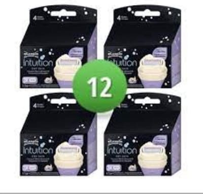 Wilkinson - Intuition - Dry - Skin - Cocos - Scheermesjes - Voordeelverpakking 4 x 3 Stuks