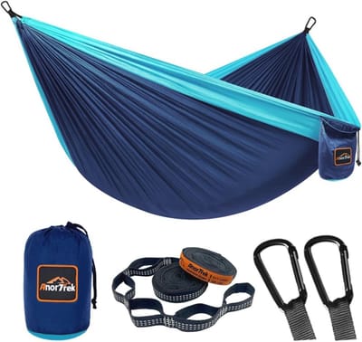 Superlichte Tragbare Fallschirm Hängematte für Camping und Reisen - Met Robuuste Karabiners