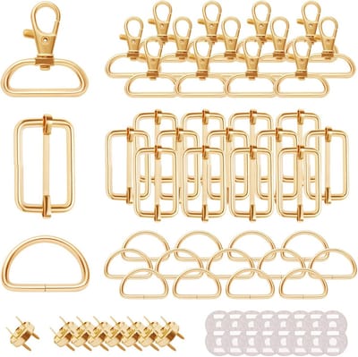 50 Delige Set Karabijnhaakjes en Gespen voor Sleutelhangers en Doe-Het-Zelf Projecten