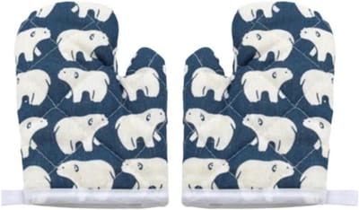 Ovenwanten - Keukenhandschoenen - Koken en Bakken - Dikke Katoenen Voering - 18CM Lengte - Blauw