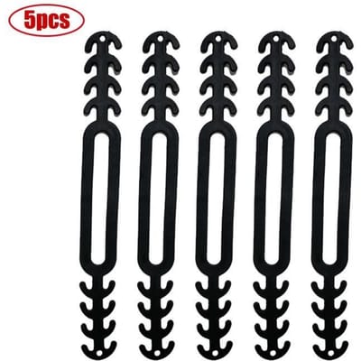 Porte-masque - YWEI - 5pcs - Silicone Antidérapant - Réglable - Noir noir