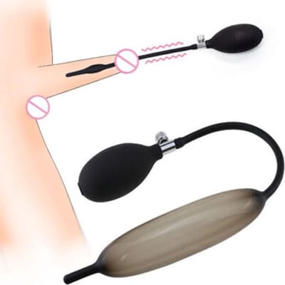 Opblaasbare penis plug XL - Plasbuis dilator - Urethrale stimulatie - Hand pompje - Siliconen - Goede kwaliteit