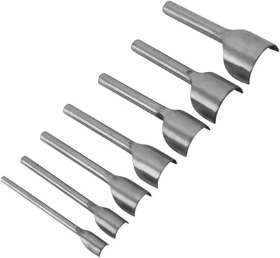7PCS Halve Cirkelvormige Snijder Perforator - Riem Eind Snijder voor DIY Leren - Huishoudelijke Leren Naaiwerk (10-40mm)