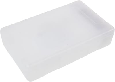 Batterij Organizer - Batterijhouder Opbergdoos - Batterijen Opbergen - Ingebouwde Tester - 13.5 x 8 x 3 cm - Transparant