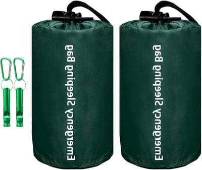 Nood Slaapzak - Survival Tas - Buiten Overleven - Warmte Reflecterend - 119 x 198 cm - Groen