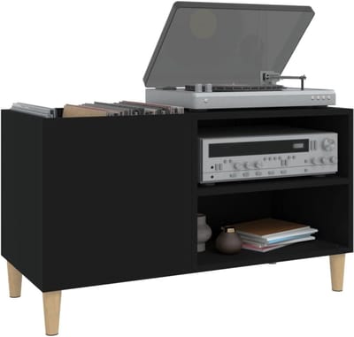 Zylo® Platenspeler Kast - Platenspeler Meubel - Ip Kast - 85cm x 38cm x 48cm - Zwart