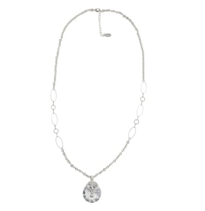 Behave - Ketting - Dames - Zilver kleur - Steen - Lange ketting - Hanger - 70 cm
