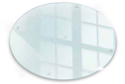 Tulup Glazen Snijplank - 30 cm - Serveerplank van glas - Ronde Keukenbenodigdheden - Transparant Serveerplank van glas - Dienblad