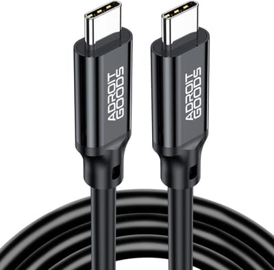 AdroitGoods USB-C naar USB-C Kabel 5A/240W - 20Gbps 8K - Oplaad/data kabel - 0,5m