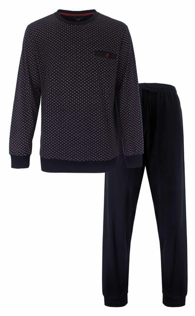Paul Hopkins Heren Pyjama - Lange Mouwen - Donker Blauw - Maat S