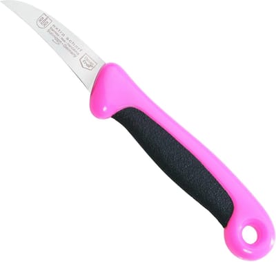 RÖR Solingen Schilmesje Extra Grip – RVS Lemmet Krom – 15 cm – Zwart met Roze