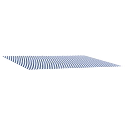 vidaXL - Vervangingsdoek - voor - zonnescherm - Blauw - en - Wit - 350 - x - 250 - cm
