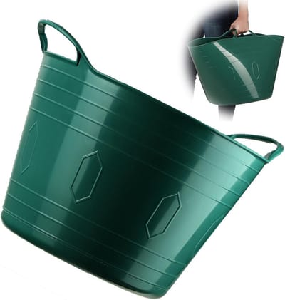 Flexibele Kunststof Opbergmand met Hendels - Wasmand, Speelgoedbak of Universele Container (42 Liter)