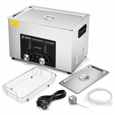 Ultrasoon Reinigingsapparaat - Ultrasoon Bad - Diepe Reiniging - Instelbare Timer Temperatuur - 22 Liter Tank - Zilver