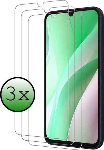 Screenprotector - 3 Stuks Geschikt voor Samsung Galaxy A15 - Extra Sterk - Beschermglas - Gehard Glas - Tempered Glass - Screen Protector