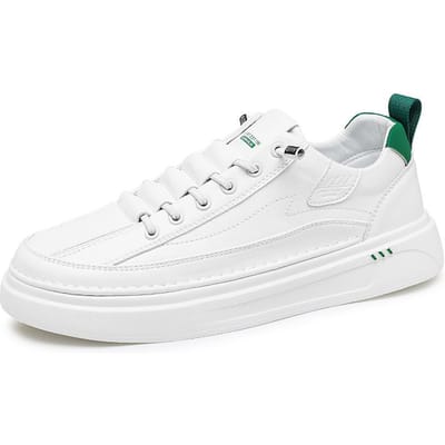 Uitverkoop Heren Leren Casual Schoenen Zachte Zool Veterschoenen Oxford Schoenen Handgemaakt Heren Tenis Masculino Nieuw Design Skateboard Schoenen 44 white