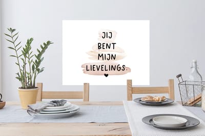 Muurstickers - Sticker Folie - Vrienden - Jij bent mijn lievelings - Quotes - Spreuken - 80x60 cm - Plakfolie - Muurstickers Kinderkamer - Zelfklevend Behang - Zelfklevend behangpapier - Stickerfolie