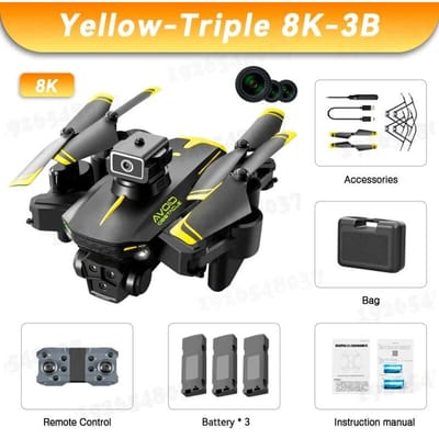2025 Nieuwe KY605S RC Drone GPS 8K Professioneel met ESC Drie Camera's Groothoek Optische Flow Positionering Vierzijdige Obstakelvermijding Quadcopter 5000M 8K-3B