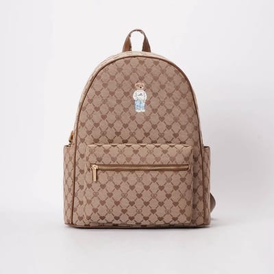 Big Rucksack - Grote rugtas - Beige monogram - Teddybeer - B-Loved