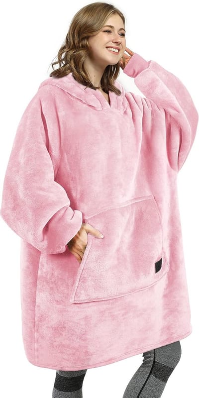 Oversized Hoodiedeken voor Volwassenen - Zachte en Warme Fleecedeken met Voorkeurzak
