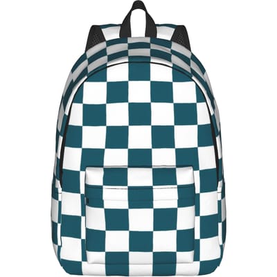 Candy Schakakbord Patroon Rugzak voor Mannen Vrouwen Tieners Middelbare School Werk Dagrugzak Laptop Computer Canvas Tassen Buiten M