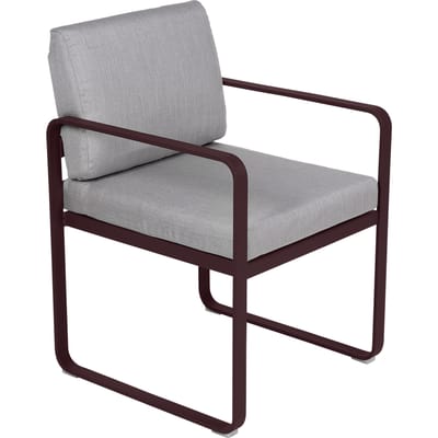 Fermob BELLEVIE fauteuil voor de eethoek - B9 zwarte kers - 79 Flanelgrijs