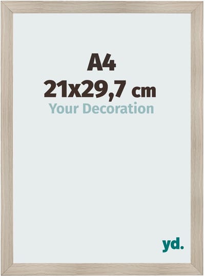 Your Decoration - Fotolijst A4 21x 29,7 cm - MDF - Eiken Licht - Pisa