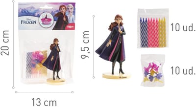 Taarttopper Disney Frozen met 10 kaarsjes ( Anna)