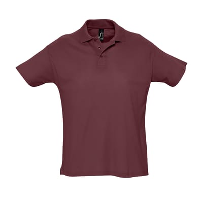 SOLS Heren Zomer II Pique Poloshirt met korte mouwen (Bourgondië)