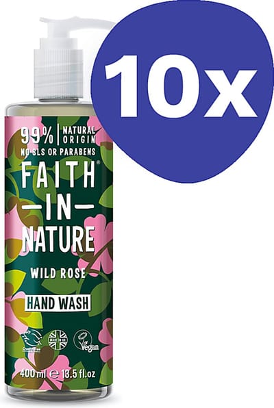 Faith in Nature Handzeep Wilde Rozen (10x 400ml)