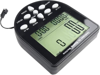 Roeimachine Teller - Elektronisch Horloge - Trainingsmonitoring - FTMS Protocol Ondersteuning - 130 x 116 x 33 mm - Zwart