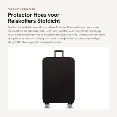 Dailygoods- Protector Hoes Stofdicht - Kofferhoes Elastisch - Opvouwbaar - Draagbaar - Beschermhoes - Geschikt voor 18-32 inch