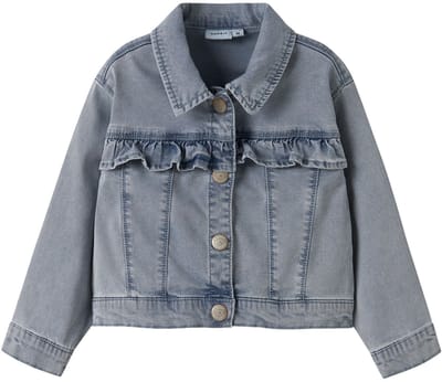 NAME IT NMFJULIA DNM FRILL JACKET 6006-YB F Meisjes Denim jas - Maat 92