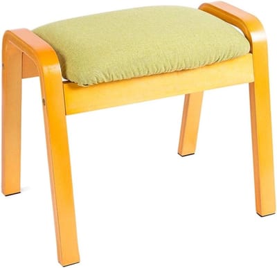 Ottomaanse voetenbank - Bankkruk opstapkruk - Schoenen wisselen - Massief houten frame - 44 x 33 x 37 cm