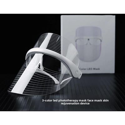 Driekleurig LED Schoonheidsmasker, Oplaadbaar Zevenkleuren Fototherapie Huidverjongingsinstrument, Masker Insluiter, LED Spectrometer, Schoonheidsinstrument gray