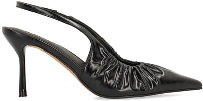 Sacha - Dames - Burgundy slingback pump met rimpel effect - Maat 37