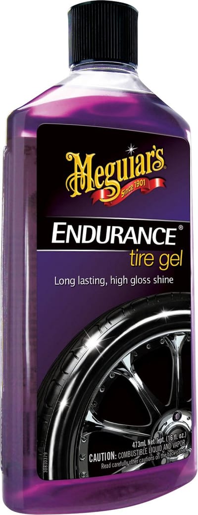 Meguiar’s Endurance High Gloss Tyre Protection Gel – 473ml – Bandenzwart Gel – Diepzwarte Hoogglans – Langdurige Tire Shine – Geen Spuitnevel of Vlekken