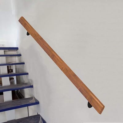 Houten Trapleuning - Steunstang Zolder - Veilig Traplopen - Antislip Oppervlak - 270cm - Houtkleur