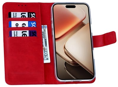 CaseBoutique Bookcase hoesje geschikt voor Oppo A5 Pro - Effen Rood - Kunstleer