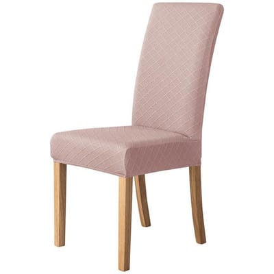 Ruit Jacquard Stretch Stoelhoes Effen Kleur Stoelhoezen Voor Eetkamer Keuken Anti-Vuil Anti-Kras Seat Case 1 Piece