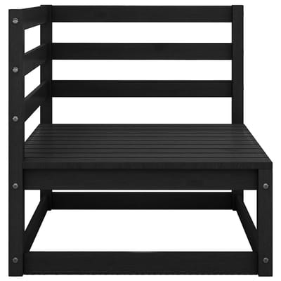 vidaXL - 2-delige - Loungeset - met - kussens - massief - grenenhout - zwart