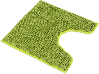 Groene Badmat - Tapijt voor de badkamer, kan gecombineerd worden tot een set - Antislip & Machinewasbaar - Toiletmat 45x45cm MET WC-Uitsparing
