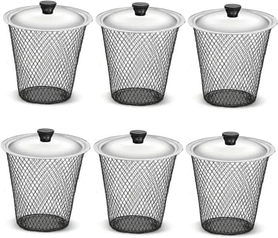 Wormbakken Compostering - Compostbakken Set - Afval Verwerken - Met Deksel - 6 stuks - Zwart