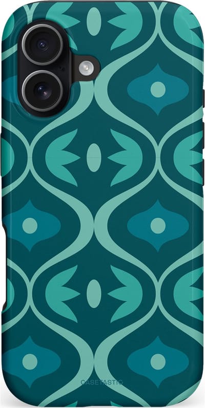 Casetastic hoesje geschikt voor Apple iPhone 17 - MagSafe - Dubbellaagse bescherming - Decoratief Blauwgroen - Fashion Case - Petrol